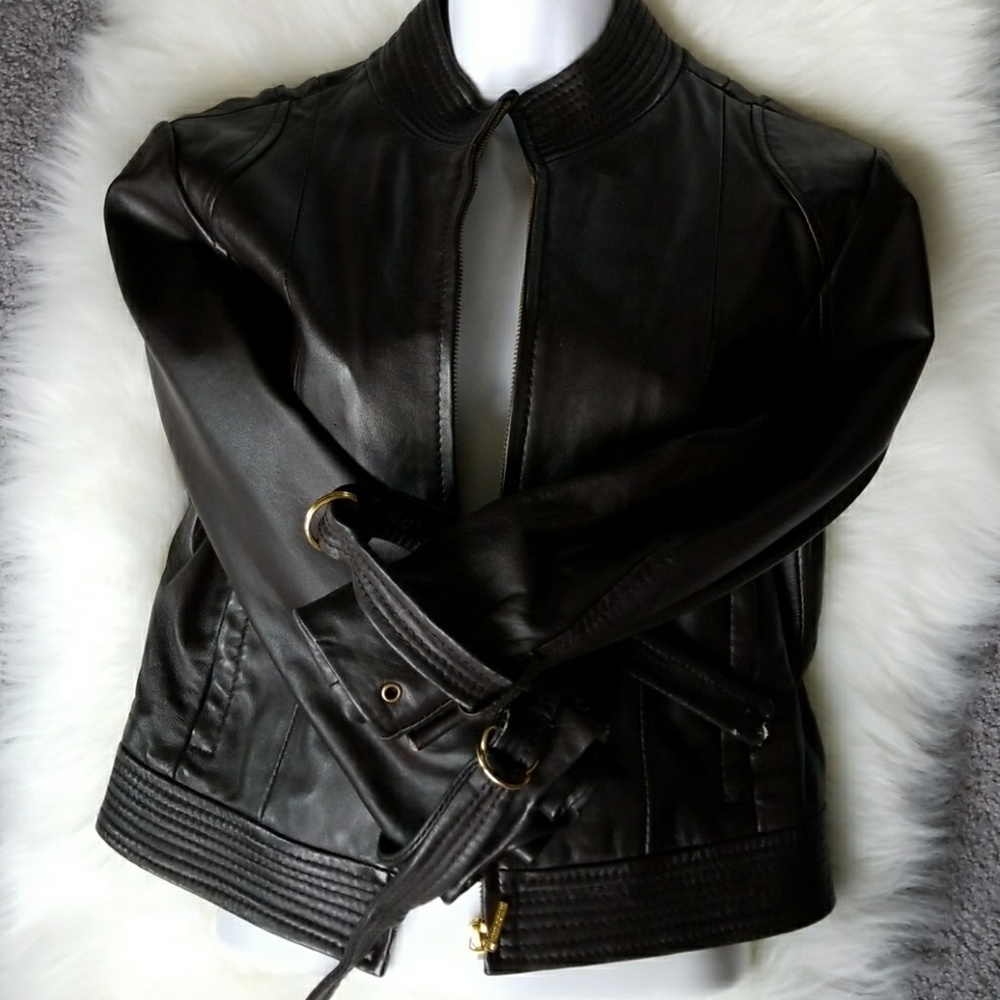 100%LAMB LEATHER SZ M JACKET